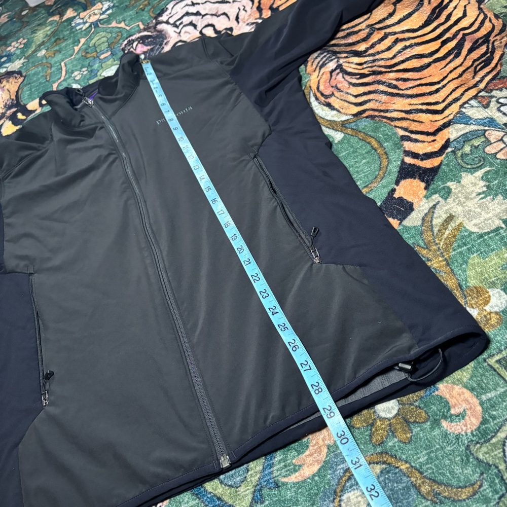 Patagonia Adze Hybrid Jacket Full Zip Polartec Soft Shell Gray Black Large - Picture 8 of 8
